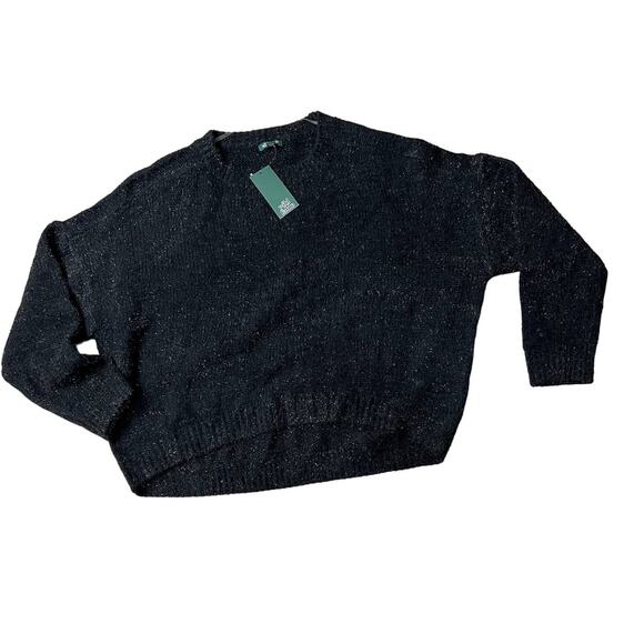 wild fable Sweaters - Wild Fable Women's Black Long Sleeve Crewneck Tinsel Sweater - Size Large - NWT